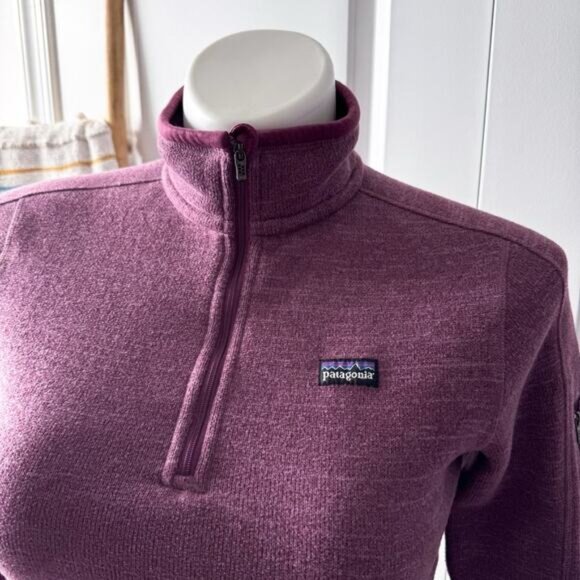 Patagonia Better Sweater Purple 1/4 Zip Fleece Lined Pullover Sweater Women’s M - Picture 2 of 8